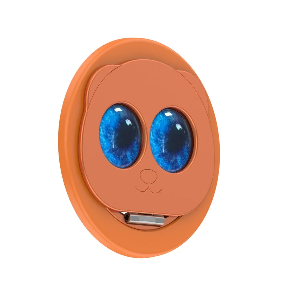 Panda Magnetic Foldable Stand 360° Strong Magnet Rotating Stress Relief Holder For All Flat Phone Cases or Phones - Orange - 3