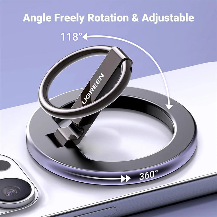 UGREEN LP705 25355 Magnetic Phone Back Kickstand Grip Ring Holder Rotatable Portable Desk Mount - 4