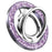 Tri-fold Phone Ring Kickstand Magnetic Ultra-thin Shiny Alloy Finger Ring Holder - Purple - 1