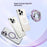 Tri-fold Phone Ring Kickstand Magnetic Ultra-thin Shiny Alloy Finger Ring Holder - Purple - 6