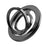 Double Ring Double Sided Magnetic Phone Ring Holder Ultra Strong Magnets 180° Flip Kickstand - Black - 1