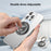 Double Ring Double Sided Magnetic Phone Ring Holder Ultra Strong Magnets 180° Flip Kickstand - Black - 6