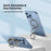 MP-38 Dual Ring Magnetic Phone Stand 125° Rotation Desktop Holder Double Sided Strong Magnet Phone Kickstand - Silver - 2
