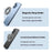MP-38 Dual Ring Magnetic Phone Stand 125° Rotation Desktop Holder Double Sided Strong Magnet Phone Kickstand - Silver - 4