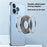 MP-38 Dual Ring Magnetic Phone Stand 125° Rotation Desktop Holder Double Sided Strong Magnet Phone Kickstand - Silver - 5