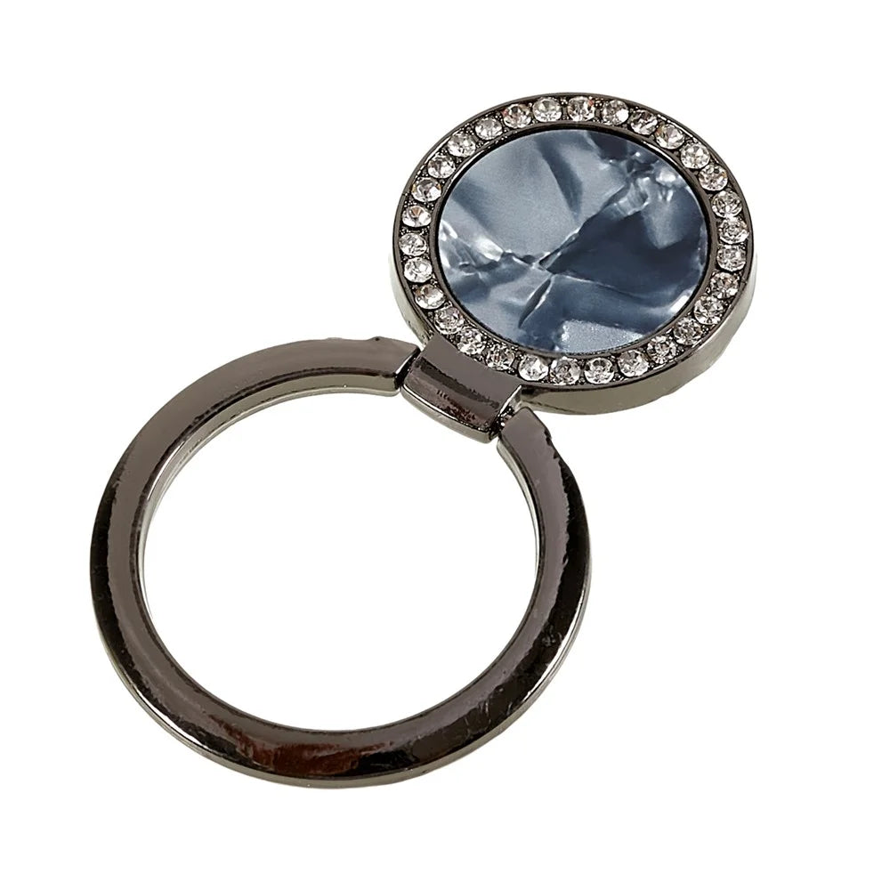 Bling Rhinestone Phone Ring Kickstand Holder Cell Phone Ring Grip Stand for Smartphones, Tablets - Black - 5