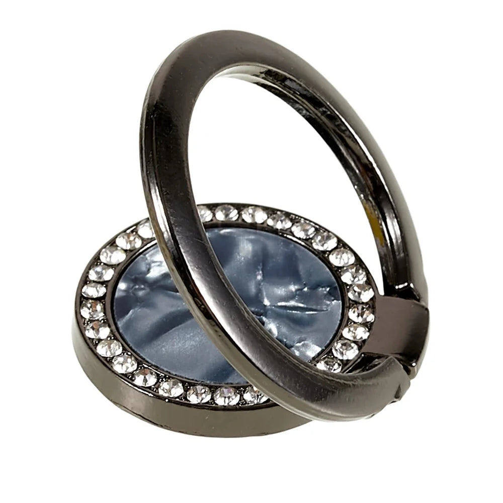 Bling Rhinestone Phone Ring Kickstand Holder Cell Phone Ring Grip Stand for Smartphones, Tablets - Black - 6