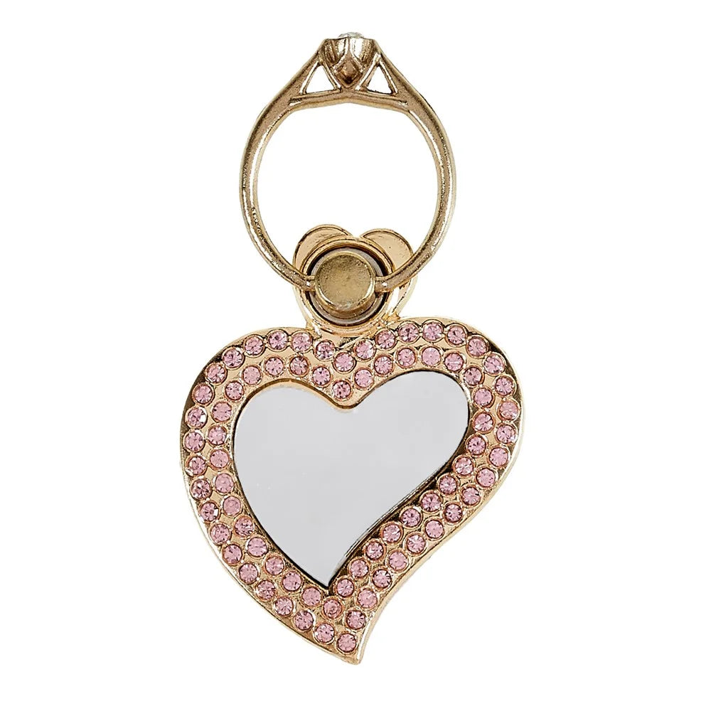 Mirror Finger Ring Holder Metal Cell Phone Grip Bracket Rotation Finger Ring Kickstand - Gold - 4