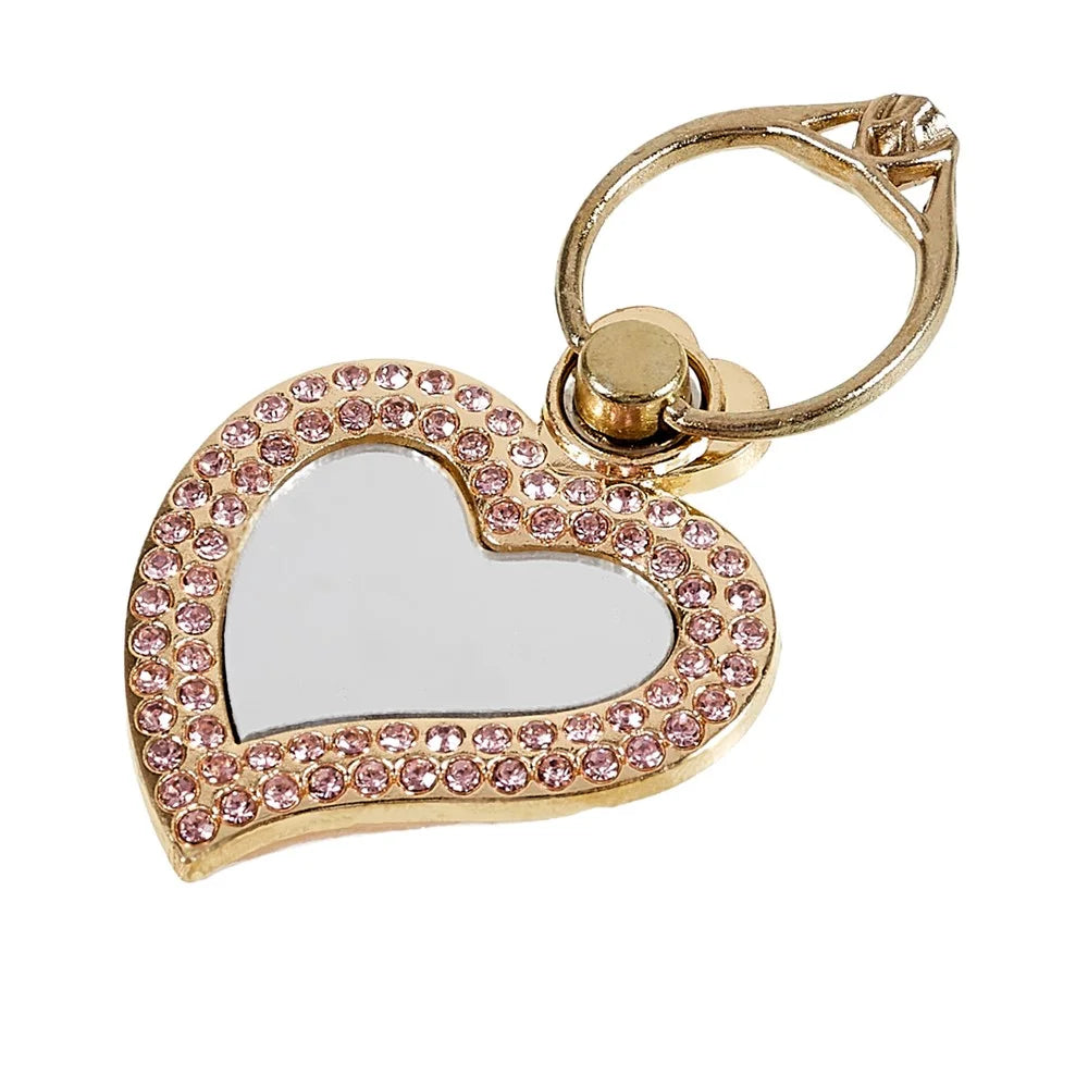 Mirror Finger Ring Holder Metal Cell Phone Grip Bracket Rotation Finger Ring Kickstand - Gold - 7
