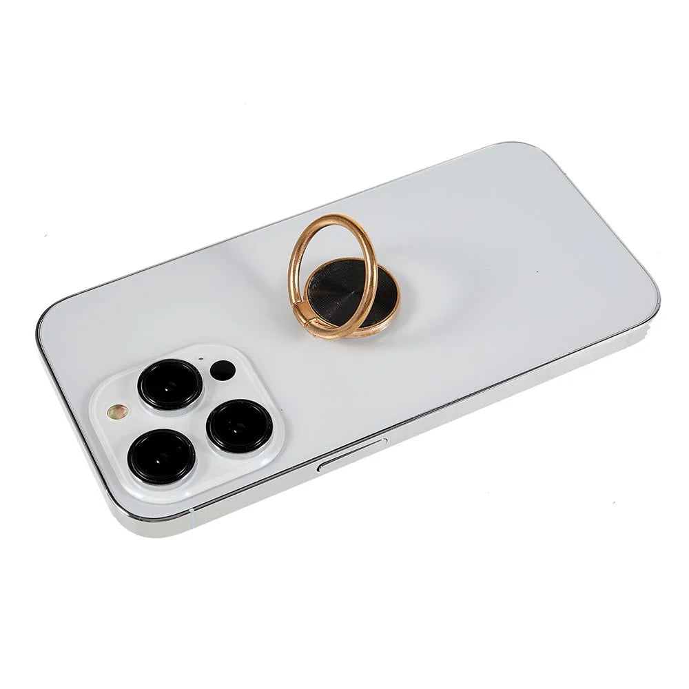Ring Phone Holder CD Veins Bracket Kickstand Universal Metal Smartphone Grip - Black - 2