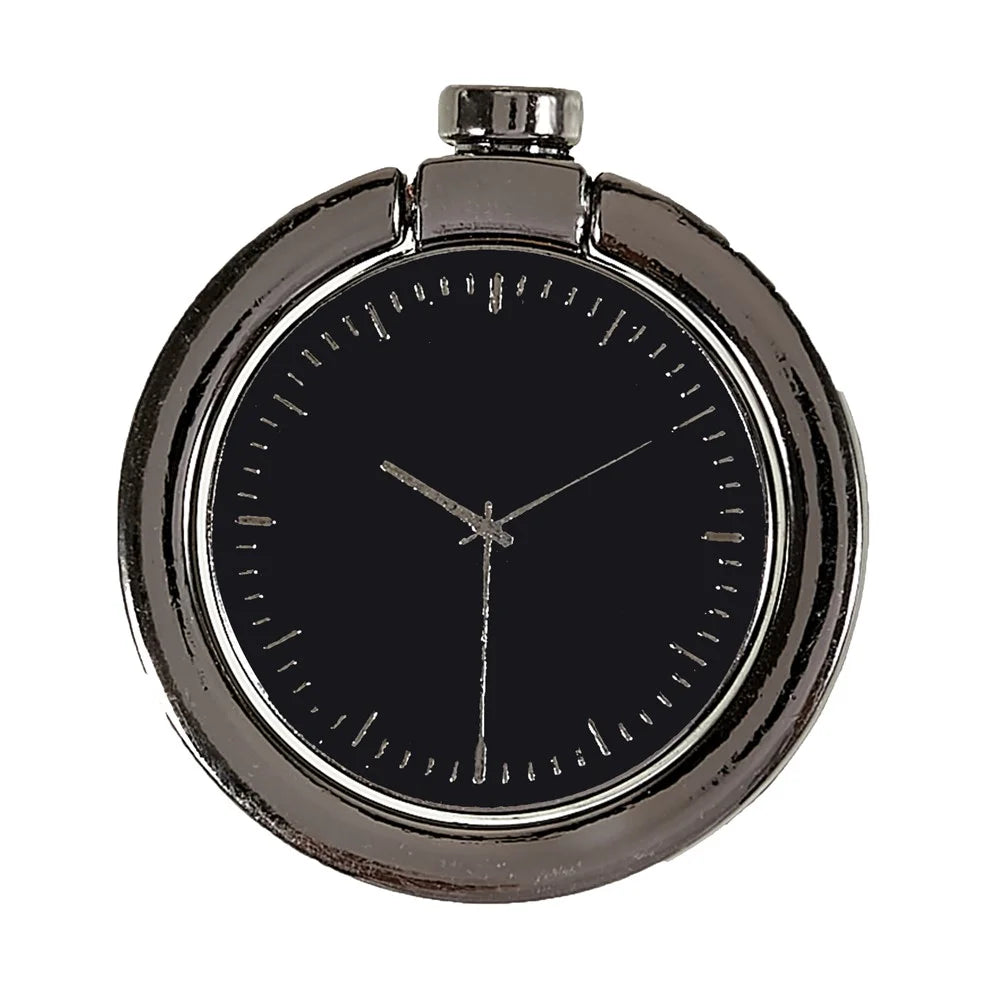 Time Clock Stand Holder Rotation Ring Grip Ring Bracket Phone Ring Holder Compatible with Various Smartphones - Black - 5