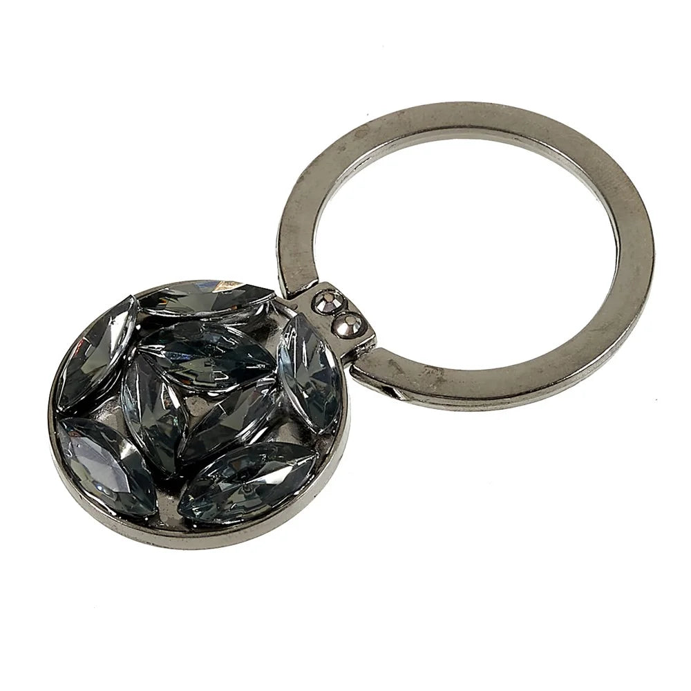 Cell Phone Ring Holder Rhinestone Phone Kickstand Grip Rotation Universal Multi Angle Metal Phone Back Grip - Black - 3