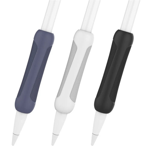 3Pcs Silicone Sleeve for Apple Pencil Pro / Pencil (1st Generation) / (2nd Generation) Stylus Pencil Cover Grip Holder - Black+Blue+White - 1