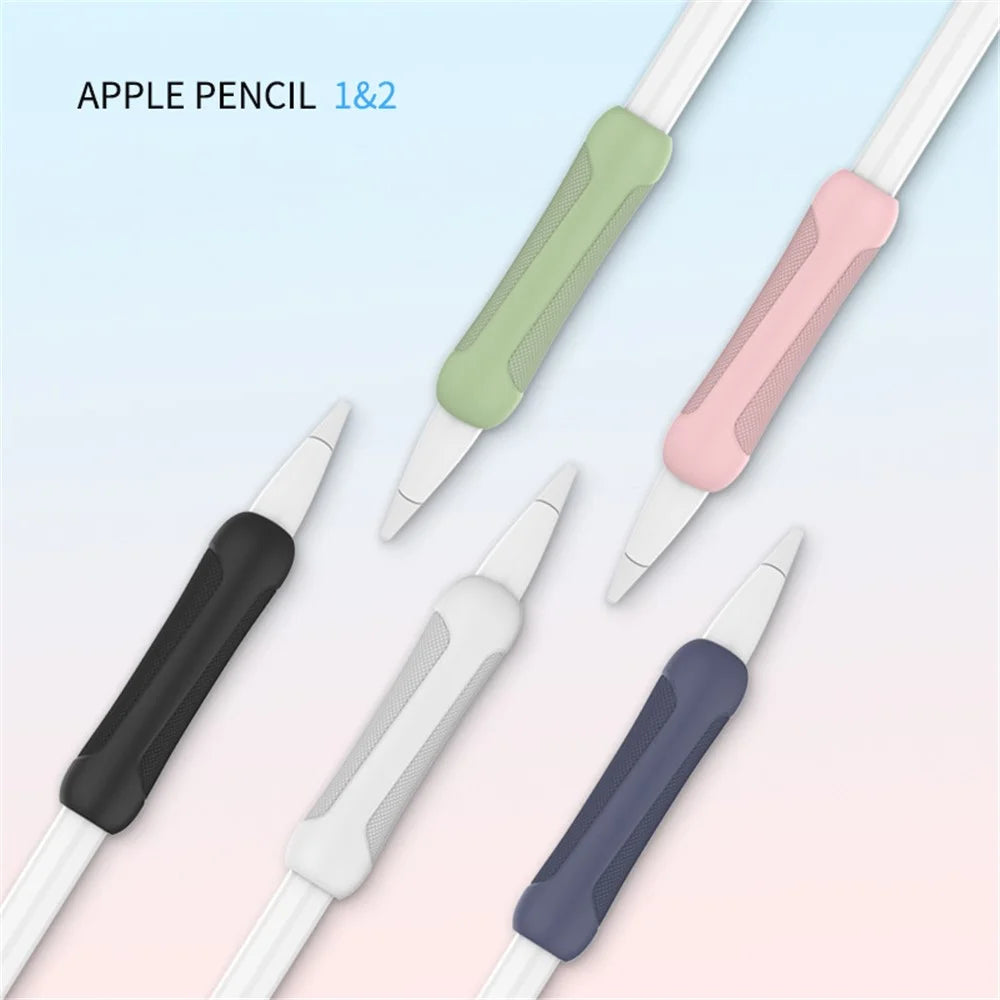 3Pcs Silicone Sleeve for Apple Pencil Pro / Pencil (1st Generation) / (2nd Generation) Stylus Pencil Cover Grip Holder - Black+Blue+White - 7