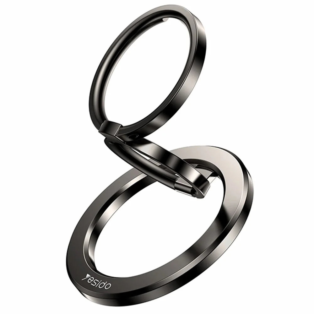 YESIDO C206 Double Ring Zinc Alloy Magnetic Folding Ring Kickstand for Mobile Phone - 1