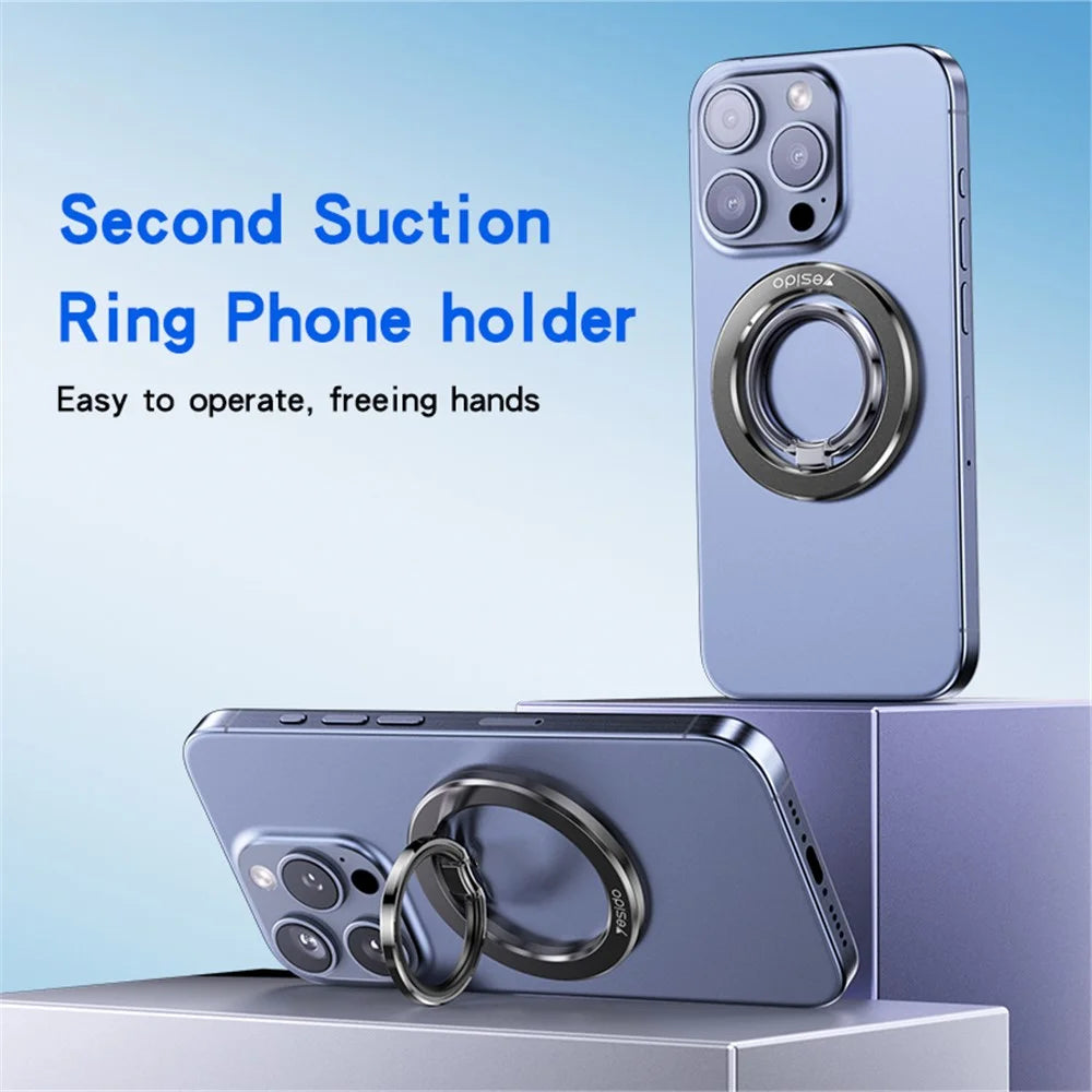 YESIDO C205 Phone Back Double-sided Magnetic Ring Holder Zinc Alloy Kickstand - 2