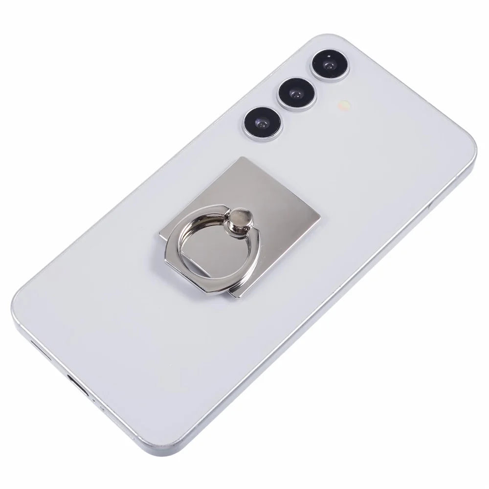Metal Square Mobile Phone Adhesive Bracket Cellphone Kickstand Holder - Silver - 6