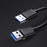ESSAGER USB3.0 Male to Male Data Cable 0.5m - Black - 2
