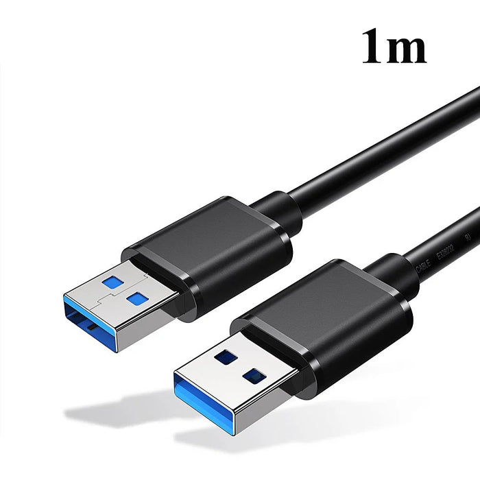 ESSAGER USB3.0 Male to Male Data Cable 1m - Black - 1