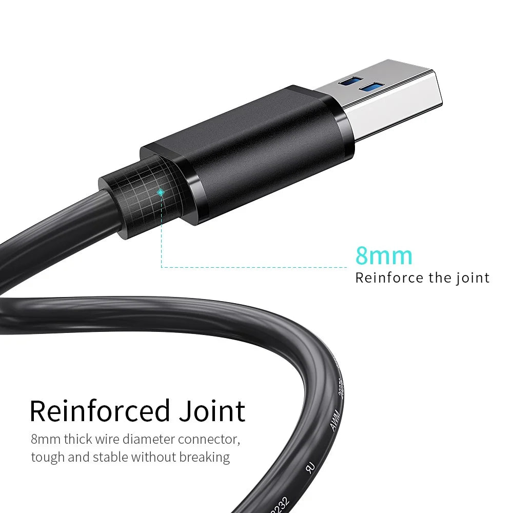 ESSAGER USB 3.0 Male to Female Extension Cable 2M - 6