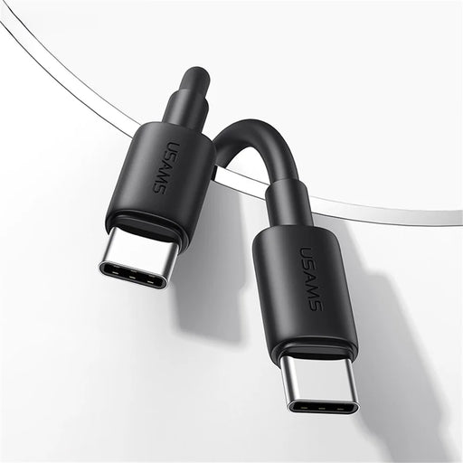 USAMS SJ711 YD Series 1m Type-C to Tуpe-C 60W Fast Charging Data Cable PVC Cord - Black - 2