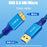 0.6m USB 3.0 Male to Micro USB 3.0 Male Braided Cable High Speed Data Transfer Charging Wire - 4