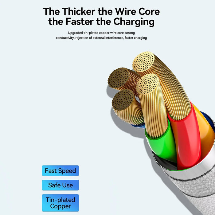 WEKOME WDC-21 1m USB-C to USB-C Charger Cable Nylon Braided 65W Fast Charging Cord - Purple - 7