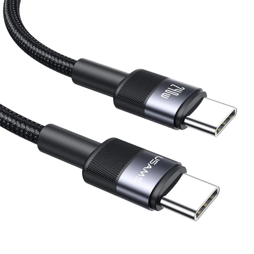 USAMS SJ727 SY Series 1.2m 240W Type-C to Type-C Cable Nylon Braided Fast Charging Cord - Tarnish - 1