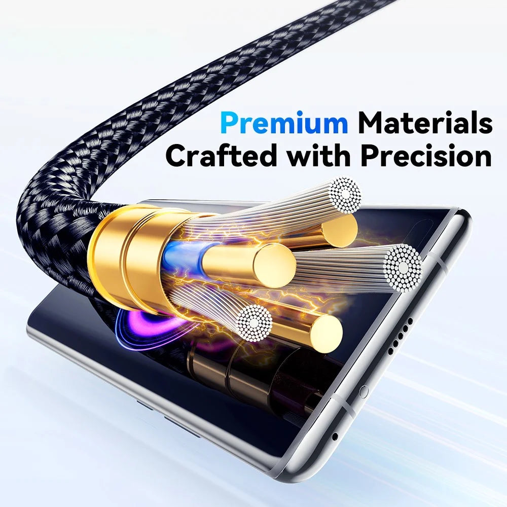 ESSAGER EXC120-HCA0G-P 2m USB-A to Type-C for Xiaomi Fast Charging 120W Digital Display Data Cable - 6