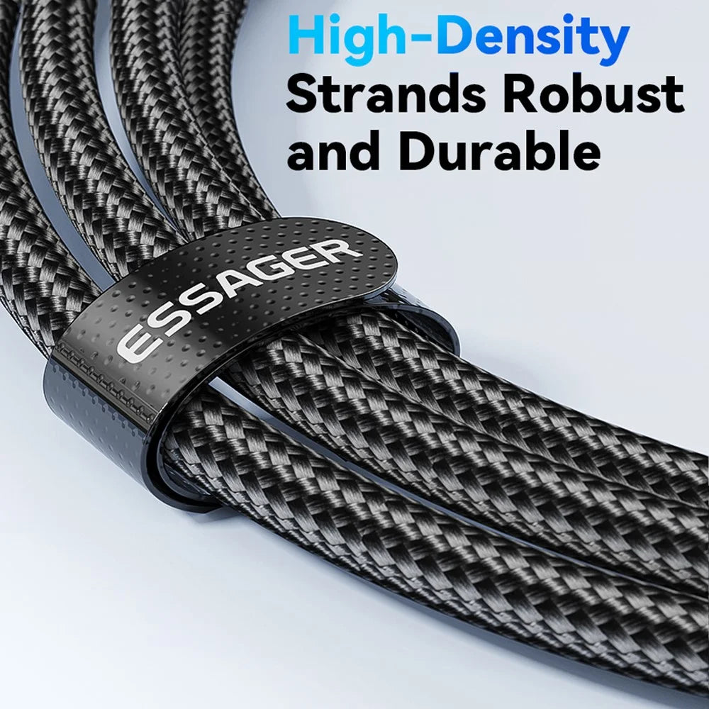 ESSAGER EXC120-HCA0G-P 2m USB-A to Type-C for Xiaomi Fast Charging 120W Digital Display Data Cable - 7
