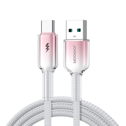 JOYROOM S-A42 1.2m 3A USB-A to Type-C Fast Charging Cable Data Sync Cord for iPhone 16-15 Series - White - 1