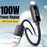 ESSAGER 2m USB-A to Type-C 7A Fully Compatible Digital Display Fast Charging Data Cable - 2