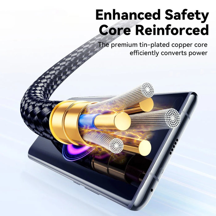ESSAGER 2m USB-A to Type-C 7A Fully Compatible Digital Display Fast Charging Data Cable - 6