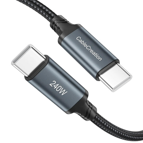CABLECREATION CC1304 1.83m Type-C to Type-C 240W Fast Charging Wire Nylon Braided Data Cable - 1