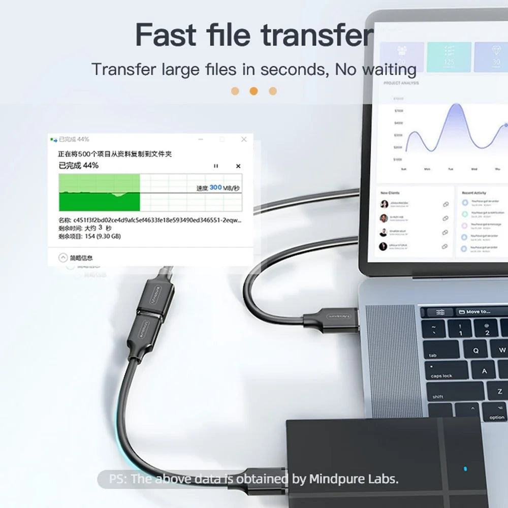 MINDPURE US103 0.5m Fast Speed USB 3.0 Extension Cable Male to Female Extender Cord for Laptop PC - 5