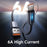 MCDODO CA-5180 1.2m USB-A to Type-C 6A 100W Charging Data Cable with Breathing Light - Black - 4