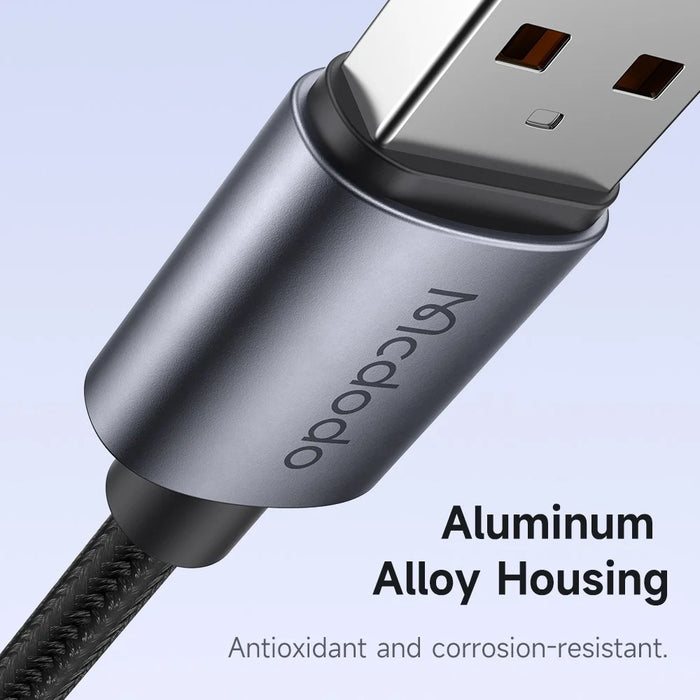 MCDODO CA-5180 1.2m USB-A to Type-C 6A 100W Charging Data Cable with Breathing Light - Black - 5
