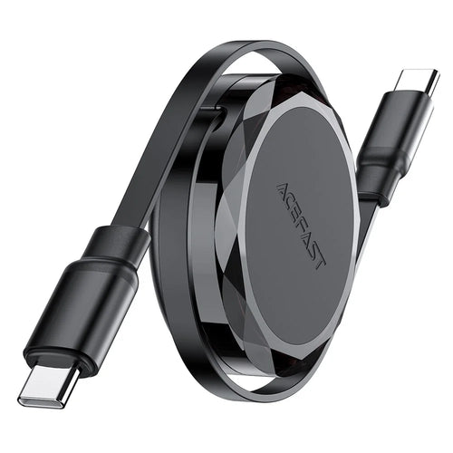 ACEFAST C13-03 0.8m USB-C to USB-C 60W Charging Cable Dual-Way Retractable Data Cable - 1