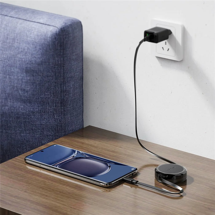ACEFAST C13-03 0.8m USB-C to USB-C 60W Charging Cable Dual-Way Retractable Data Cable - 3