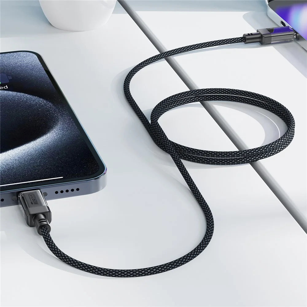 ACEFAST C12-03 1.2m USB-C to USB-C 60W Fast Charging Cable Clear Connector Braided Data Cable - 3