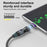 USLION US0203 1m Type-C to iP / Type-C / Micro Rotatable Connector Magnetic Charging Cable 240W Data Cable - 7