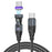 USLION US0203 1.8m 180-Degree Rotatable Connector 240W Data Cable Magnetic Charging Cable - USB-C To USB-C - 1
