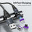 USLION US0204 1.8m USB / Type-C 2 to 1 Data Cable 180-Degree Rotation 240W Magnetic Charging Cable - iP - 2