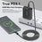 USLION US0204 1.8m USB / Type-C 2 to 1 Data Cable 180-Degree Rotation 240W Magnetic Charging Cable - iP - 6