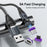 USLION US0204 1m USB / Type-C 2 to 1 Data Cable 180-Degree Rotation 240W Magnetic Charging Cable - iP - 2