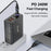 USLION US0204 1m USB / Type-C 2 to 1 Data Cable 180-Degree Rotation 240W Magnetic Charging Cable - iP - 3