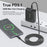 USLION US0204 1m USB / Type-C 2 to 1 Data Cable 180-Degree Rotation 240W Magnetic Charging Cable - iP - 6