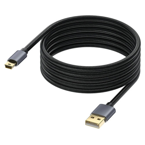 10m USB 2.0 to Mini B Male Charger Cord USB Mini to USB Charging Cable for PS3 Controller / MP3 Player / Camera - 1