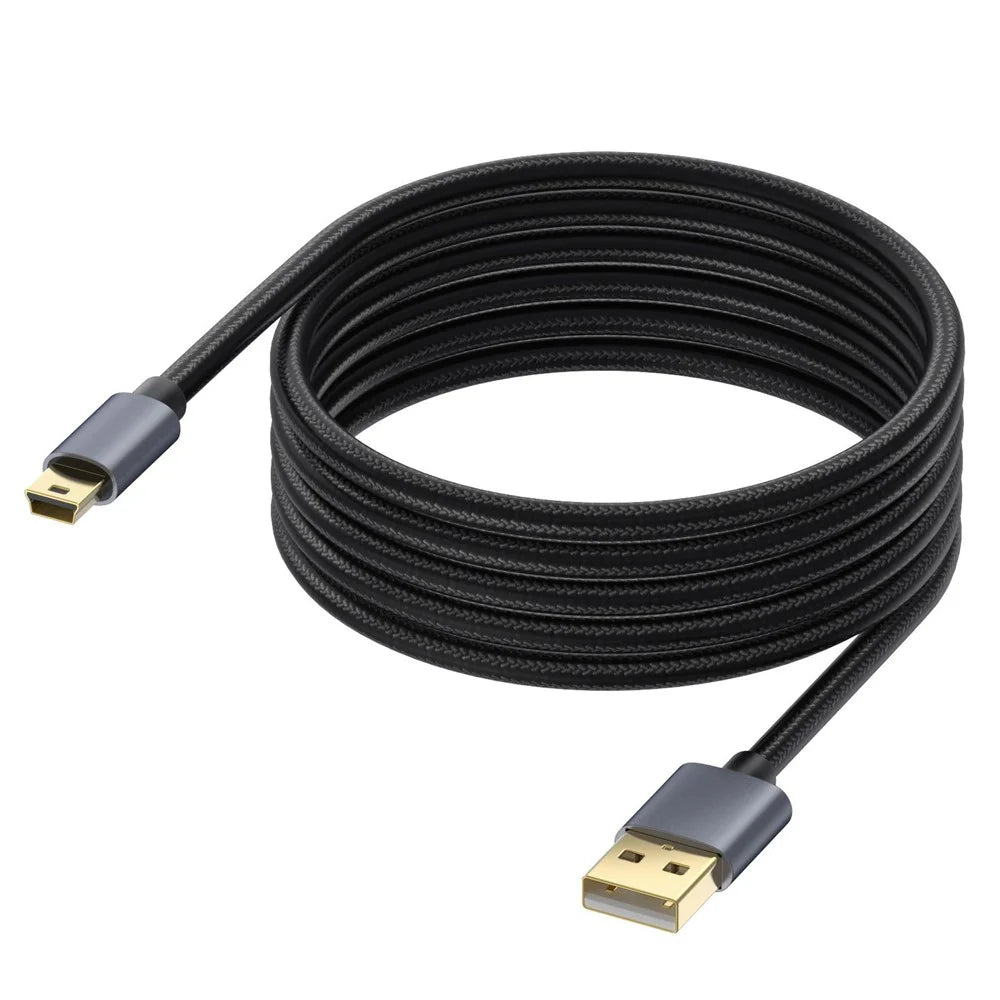 3m USB 2.0 to Mini B Male Charger Cord USB Mini to USB Charging Cable for PS3 Controller / MP3 Player / Camera - 1