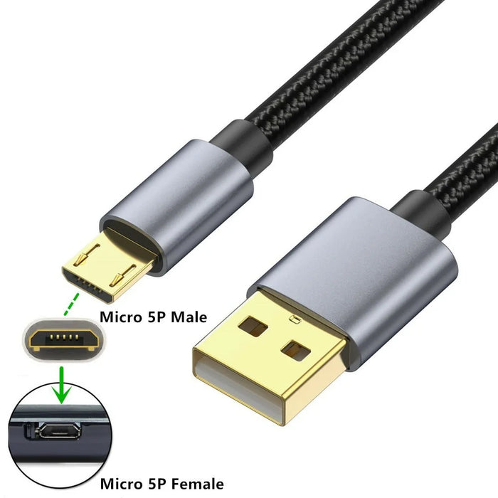 0.3m 480Mbps USB A to Micro Charge and Sync USB Cable for Samsung Galaxy J7 / S7 / S6 / Kindle Fire HD Tablets / PS4 - 2